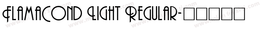 FlamaCond Light Regular字体转换